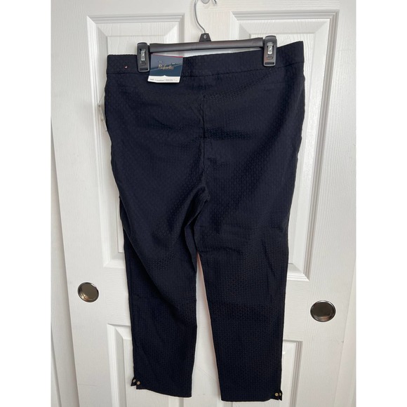Rafaella Black Pull On Pants Comfort Capri Size 14P NWT - Picture 4 of 12